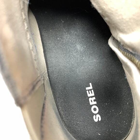 Sorel Joan Of Arctic Wedge Zip Ankle Boots Womens 11 Dark Gray Suede *READ - Picture 7 of 8